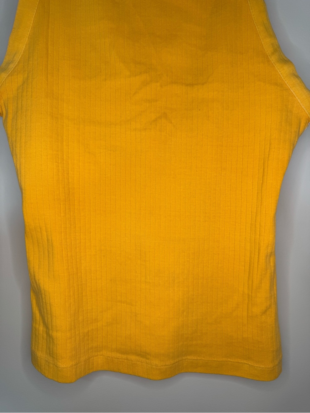 FREE PEOPLE Set Up Ribbed Golden Yellow Tank Top XS - Picture 4 of 10